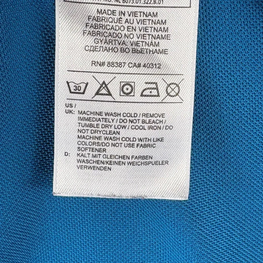 NWOT Adidas Golf Mens Climalite Long Sleeve Polo Shirt Blue Triple Crown CC Lg